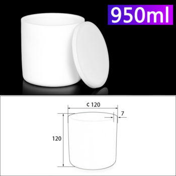 950mL Alumina Crucibles with Cover Cylindrical