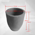 C863, Clay Graphite Crucible, Outer: 102x120mm, Inner: 82x108mm, for Metal Casting, Usable 1600°C (1pc/ea)