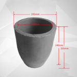 C871, Clay Graphite Crucible, Outer: 195x255mm, Inner: 155x240mm, for Metal Casting, Usable 1600°C (1pc/ea)