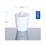 C887, PTFE Crucible, with Cover, 25ml, Top: 34mm, Bottom: 30mm, Height: 55mm, -196 ~ 250°C Use (5pc/ea)