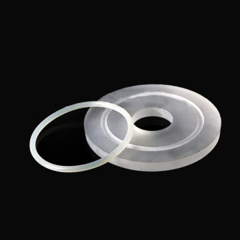 Custom Translucent Frosted Fused Quartz Flange (2) Custom Translucent Frosted Fused Quartz Flange
