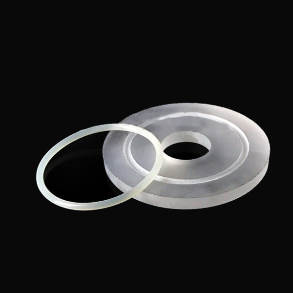 Custom Translucent Frosted Fused Quartz Flange