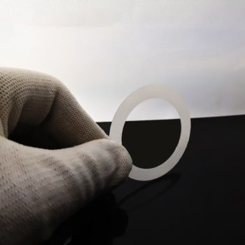 Custom Translucent Frosted Fused Quartz Flange (4) Custom Translucent Frosted Fused Quartz Flange