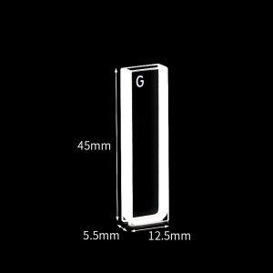 03 18 Glass Cuvette, No Lid, 3mm Pathlength, 1.05 mL, CRF / Fused, GCT214-4 - Image 3