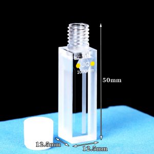 Screw Cap Quartz Semi-Micro Cuvette , 10mm Pathlength, 700 uL, UCT357 - 이미지 4